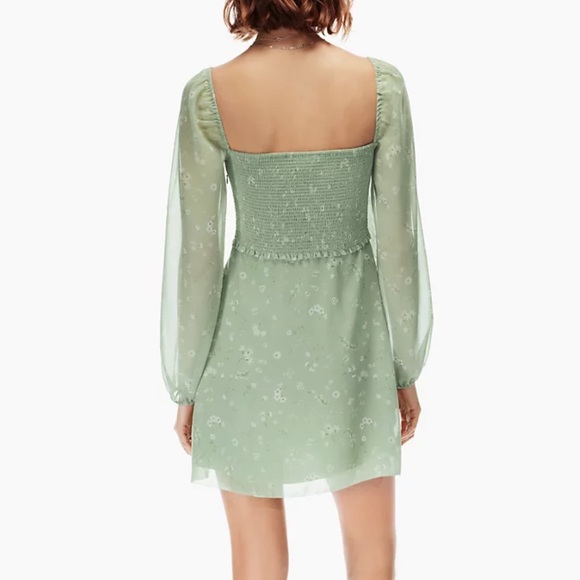 aritzia wilfred sage green villa tempest dress with white flowers - Picture 9 of 15